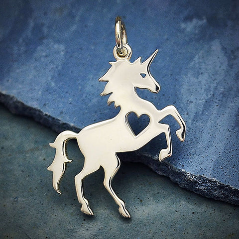 Unicorn Charm Sterling Silver Magical Creature Pendant Fairy Tale Jewelry Enchanting Gift for Her