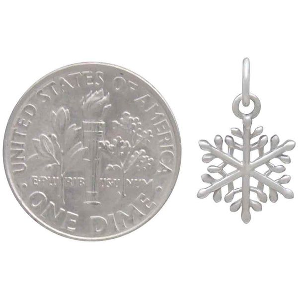 snowflake charm size comparison