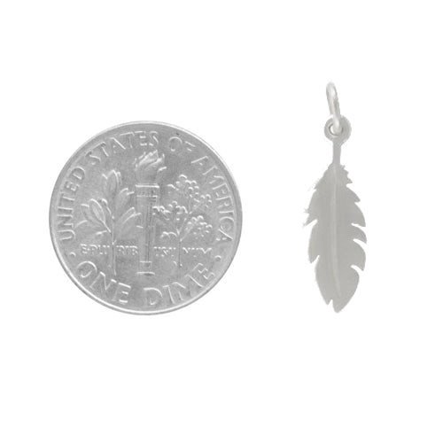 DAINTY FEATHER NECKLACE STERLING SILVER 925 3