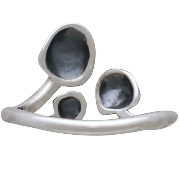 Mushroom Ring Sterling Silver Adjustable Band 5