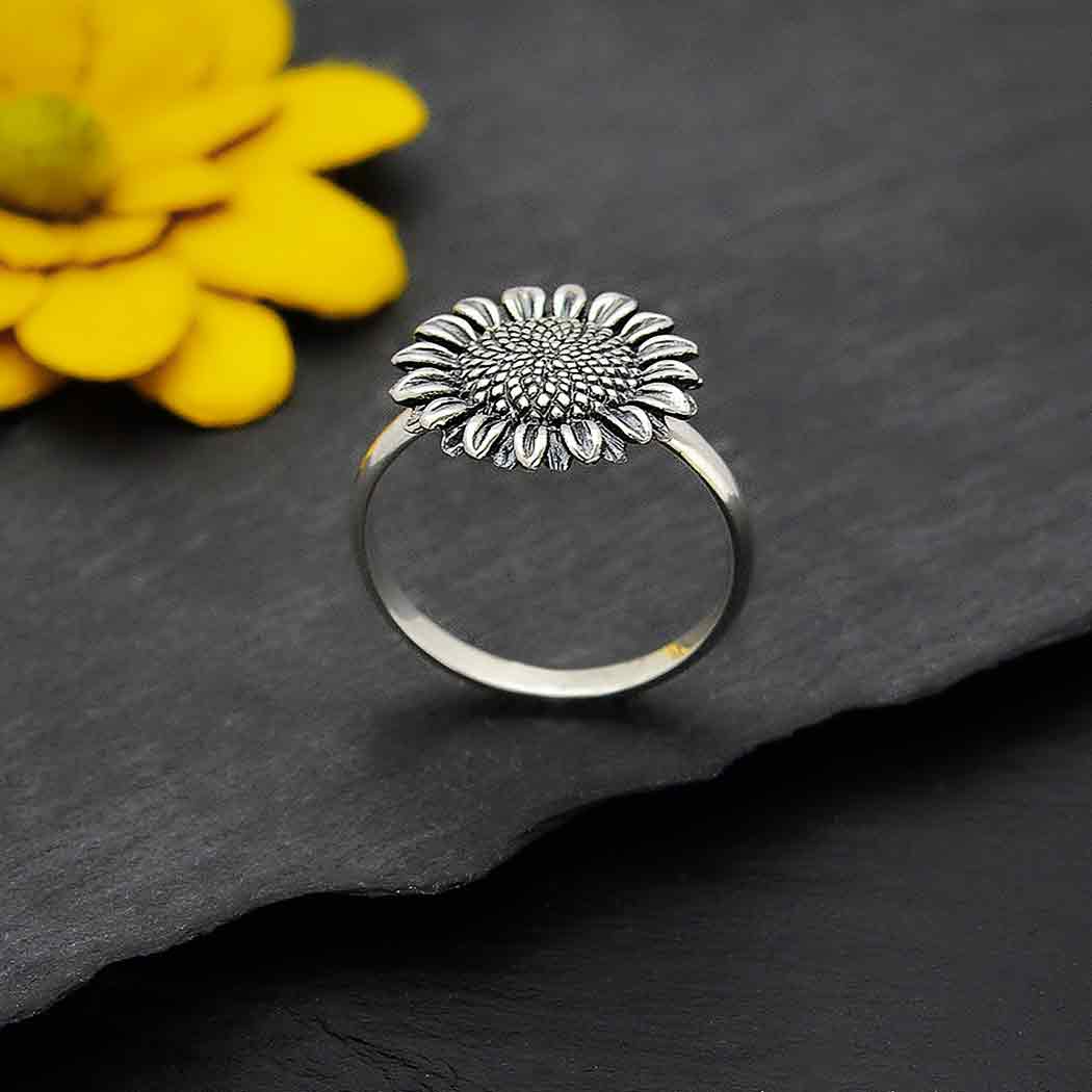 Sunflower Ring Sterling Silver 7