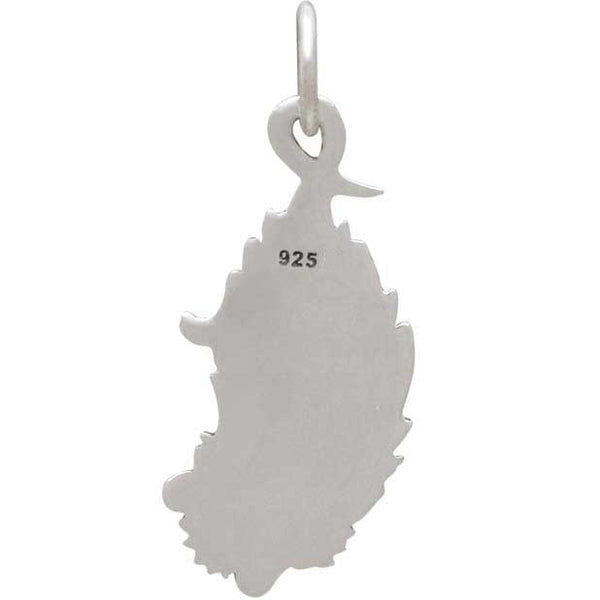 POSSUM CHARM STERLING SILVER MARSUPIAL POUCHED MAMMAL PENDANT Back View