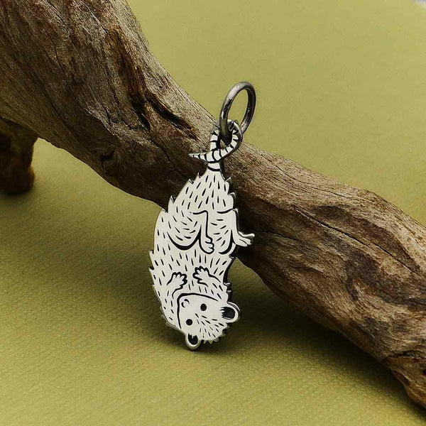 POSSUM CHARM STERLING SILVER MARSUPIAL POUCHED MAMMAL PENDANT