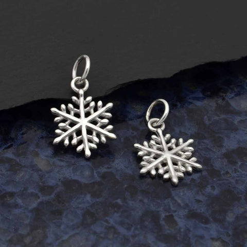 sterling silver snowflake charm dangle