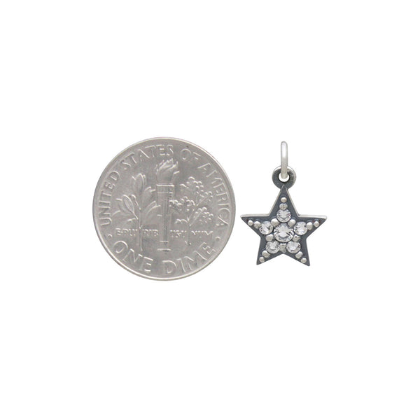 Tiny Star Charm Pendant Sterling Silver