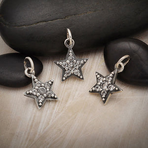 Tiny Star Charm Sterling Silver Celstial Astrological Pendant The Moonflower Studio