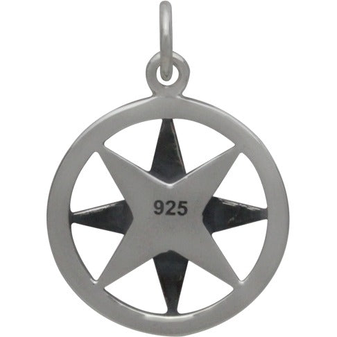NORTH STAR COMPASS NECKLACE STERLING SILVER POLARIS CHARM PENDANT NECKLACE 6