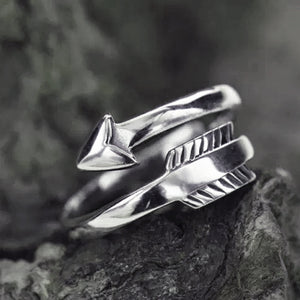Arrow Ring Sterling Silver 925 Adjustable Band