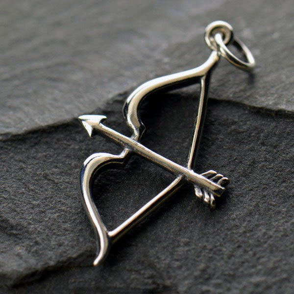 BOW AND ARROW CHARM STERLING SILVER 925 1