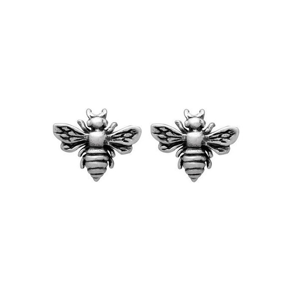 Bee Earrings Sterling Silver, Bee Stud Post Earrings, Honey Bee, Bumble Bee