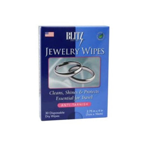 Jewelry Polishing Wipes Blitz Dry Disposable Wipes Travel Size