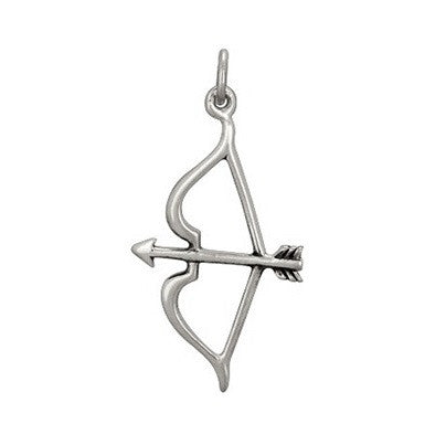 Silver Bow and Arrow Charm Sterling Silver Archery CharmBOW AND ARROW CHARM STERLING SILVER 925 2