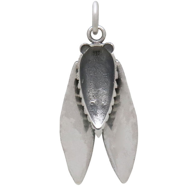 CICADA CHARM STERLING SILVER INSECT BUG  PENDANT 3