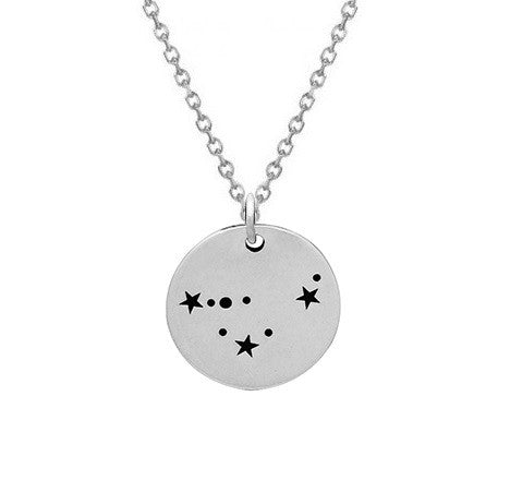 Constellation Necklace Sterling Silver Zodiac Capricorn Necklace