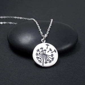 Dandelion Necklace Sterling Silver Dandelion Charm Pendant, Wish Necklace, Believe, Hope, Inspirational Jewelry, Birthday Gift 1