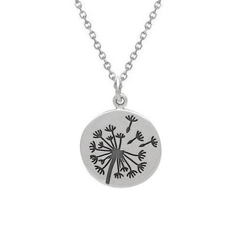 Dandelion Wish Necklace Sterling SilverDandelion Necklace Sterling Silver Dandelion Charm Pendant, Wish Necklace, Believe, Hope, Inspirational Jewelry, Birthday Gift 3