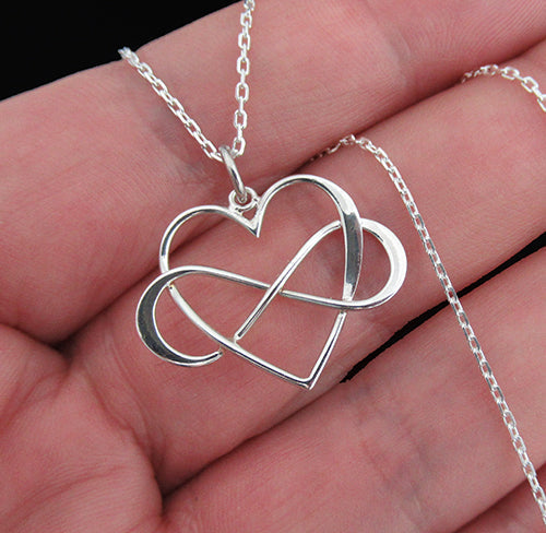 Friendship Necklace Sterling Silver Infinity Heart Necklace, Best Friend Gift, Best Friend Necklace with Message Card and Box 5