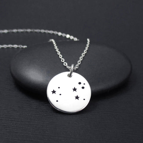 Leo Constellation Necklace Sterling Silver Leo Constellation Charm Pendant, Zodiac Necklace, Zodiac Jewelry