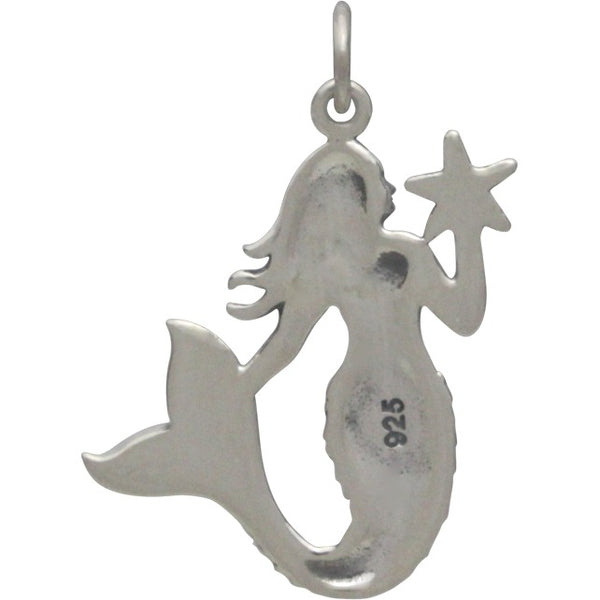 MERMAID AND STARFISH NECKLACE STERLING SILVER 4