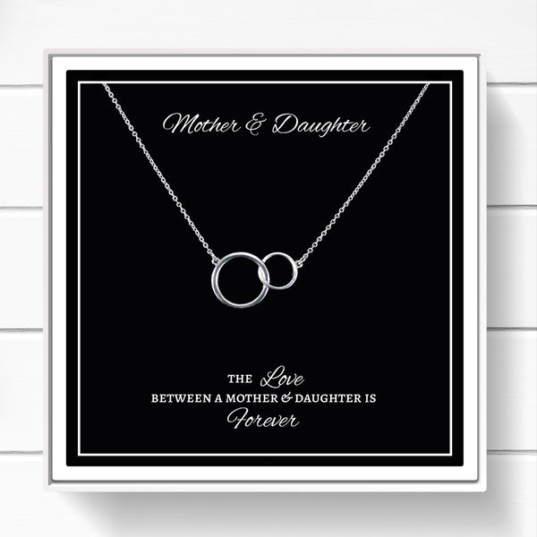 Mother Daughter Gift Necklace, Mother's Day Gift, Gifts for Mom, Mom Necklace, 2 Interlocking Circles 1