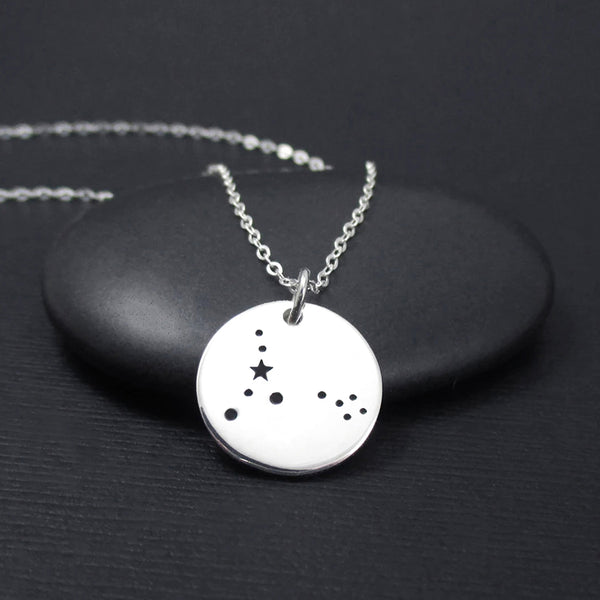 Pisces Constellation Necklace Sterling Silver Pisces Constellation Charm Pendant, Zodiac Necklace, Zodiac Jewelry.