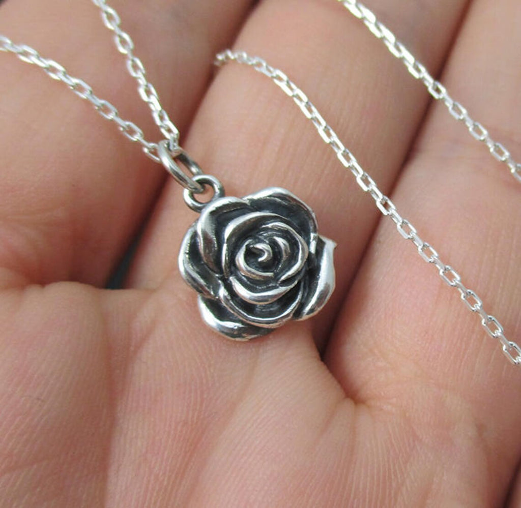 Vintage S.S. DANCRAFT ROSES NECKLACE Sterling Silver Trio of Roses Chain  Link Necklace 18 Long by Danecraft - Etsy