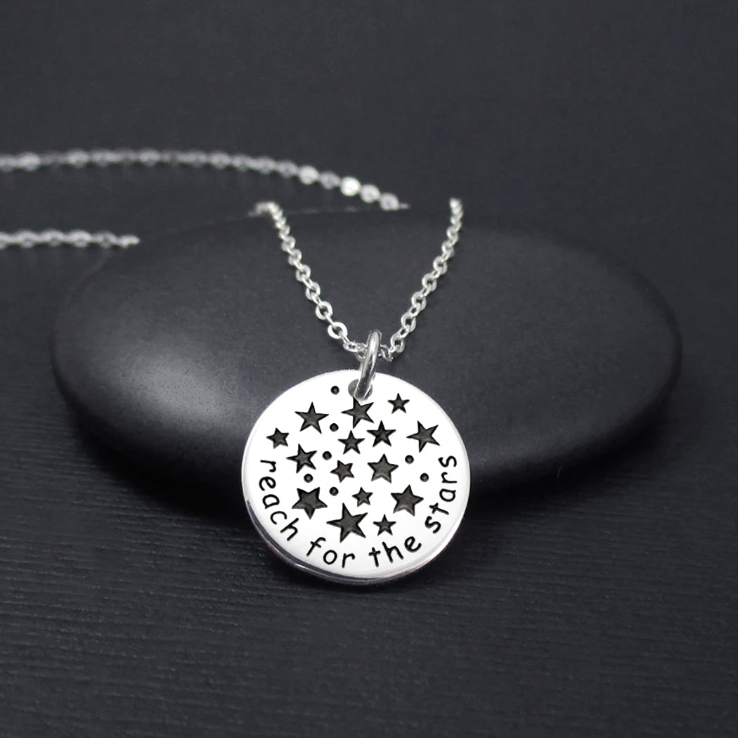Reach For The Stars Necklace Sterling Silver Charm Pendant