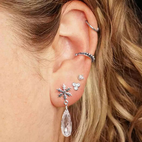 Adelyn 18k White Gold CZ Crystal Sideways Hoop Earrings, Silver Crystal  Sideways Hoops for Women, Stone Earring Set, Silver Round Earrings, Wedding  Anniversary Jewelry MSRP - $160 - Walmart.com