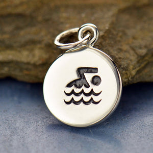 SWIMMER CHARM STERLING SILVER 925 1