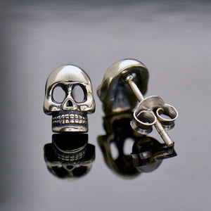 Skull Stud Earrings Sterling Silver Skull Post Studs