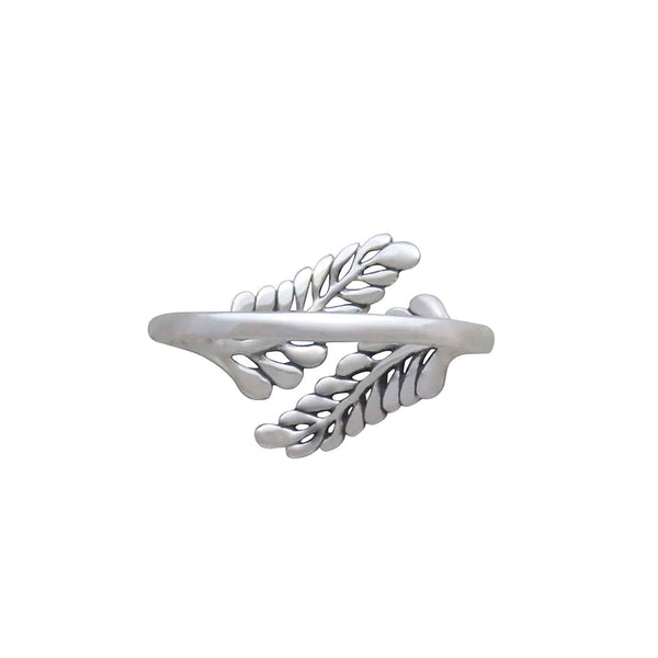 Sterling Silver 925 Leaf Ring Back View
