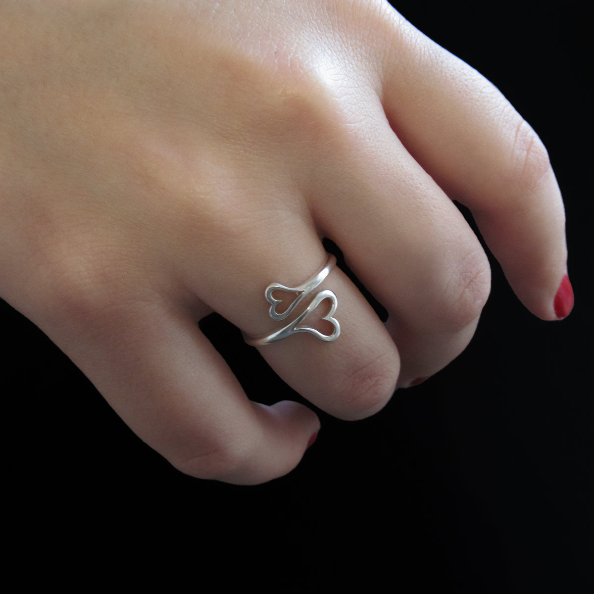 Sterling Silver Mother Son or Mother Daughter Adjustable Ring, Mother's Day Gift