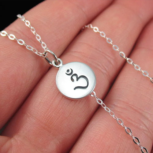 Third Chakra Necklace Sterling Silver Tiny Third Eye Chakra Charm Necklace, Yoga Necklace, 6th Chakra Necklace, Chakra Jewelry, Yoga Jewelry 2