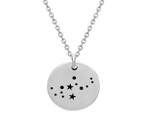 Constellation Necklace Silver Virgo Constellation Sterling Silver 925 Celestial Necklace
